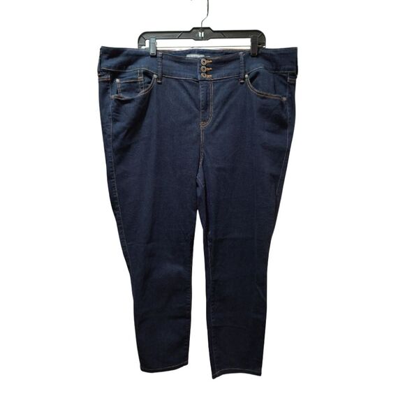 Torrid Super Soft Ankle Jegging Women's 22R Blue Stretch Denim Jeans 42x25 - Picture 1 of 4